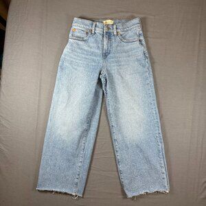 Madewell Jeans Women 26 Petite Blue The Perfect Vintage Wide Leg Crop Light Wash